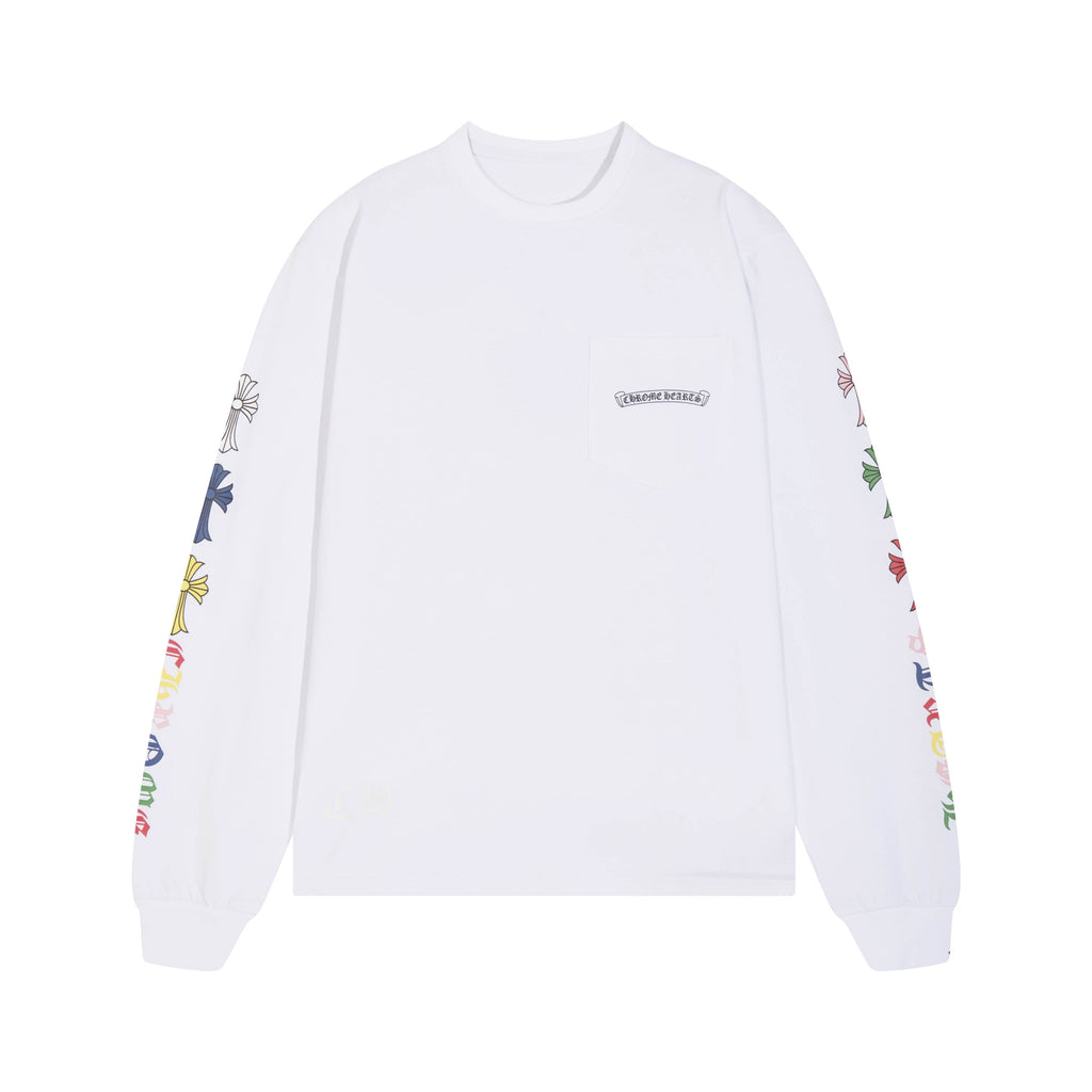 CHROME-HEARTS Men's Long-Sleeve T-shirt Sweatshirt K8015